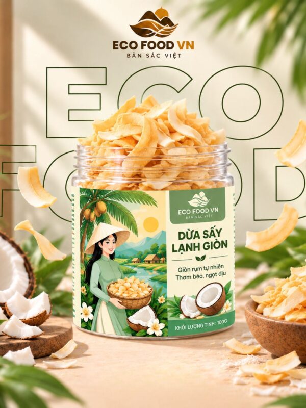 Dừa sấy giòn vị sữa