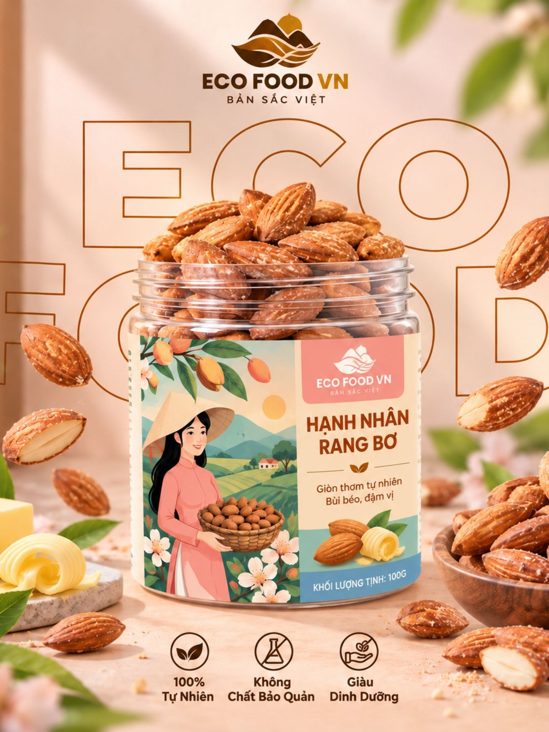 Hạnh nhân rang bơ, ECO FOOD VN