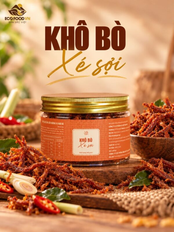 Thịt sấy ăn liền hương vị khô bò